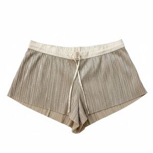 Victoria's Secret Metallic Gold Pleated Lounge Shorts M